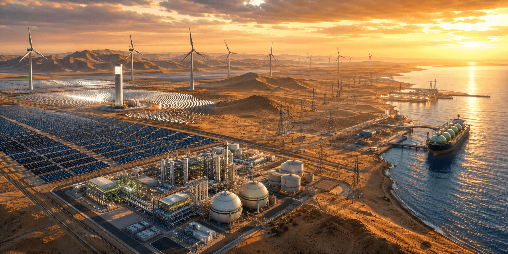 الصحراء الأفريقية في التحول الطاقوي العالمي: من مشروع DESERTEC إلى اقتصاد الهيدروجين الأخضر
